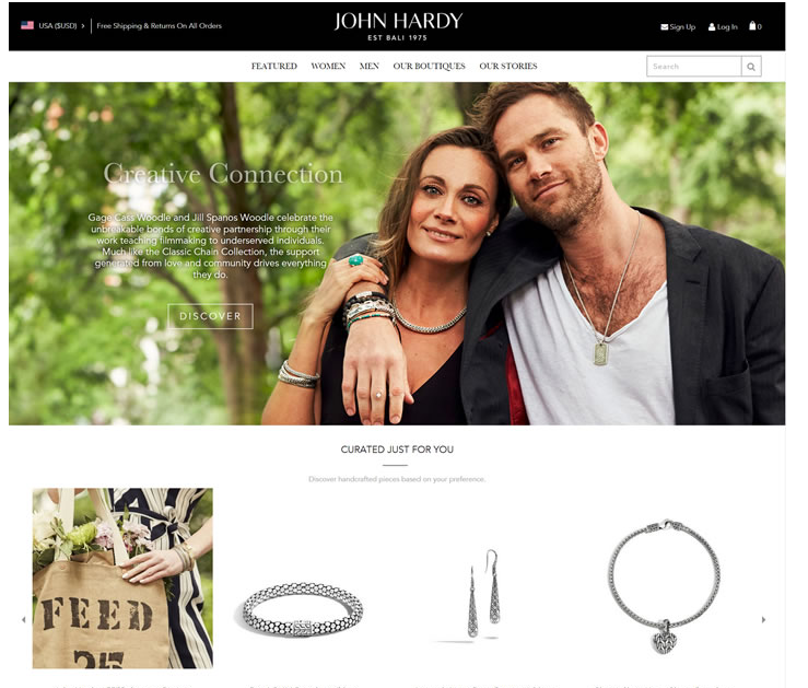 John Hardy官方网站：手工设计首饰的奢侈品牌